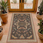 Boho Brown 3x6 Entryway Rug Indoor, Farmhouse Kitchen Area Rug by HazoHaus