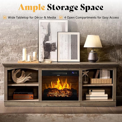 AMERLIFE 70 Inch Fireplace TV Stand - Image 4