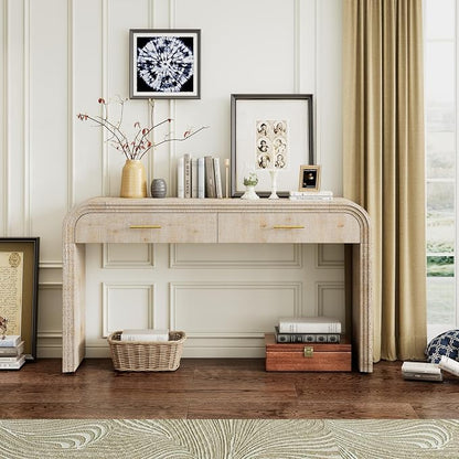 59'' Retro Console Table Farmhouse Sofa Table Entryway Table - Image 5