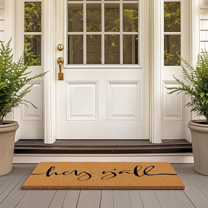 Barnyard Designs Natural Coco Coir Non-Slip Doormat | Heavy-Duty Welcome Mat - Image 2