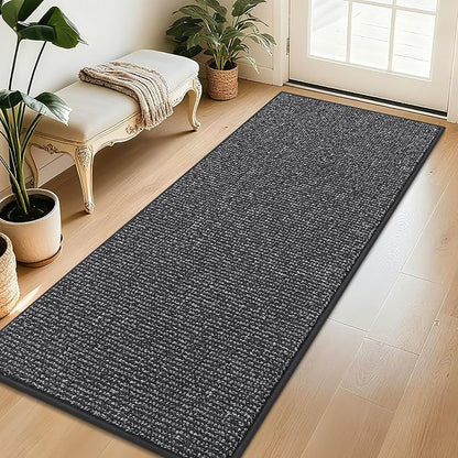 BEQHAUSE Dirt Trapper Door Mat 32"x72", Non-Slip Washable Doormat, Charcoal | by BEQHAUSE