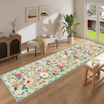 DUKINO 2.6x10 Runner Rug for Hallway, Washable Kitchen Rugs Non Slip, Low Pile - Image 3