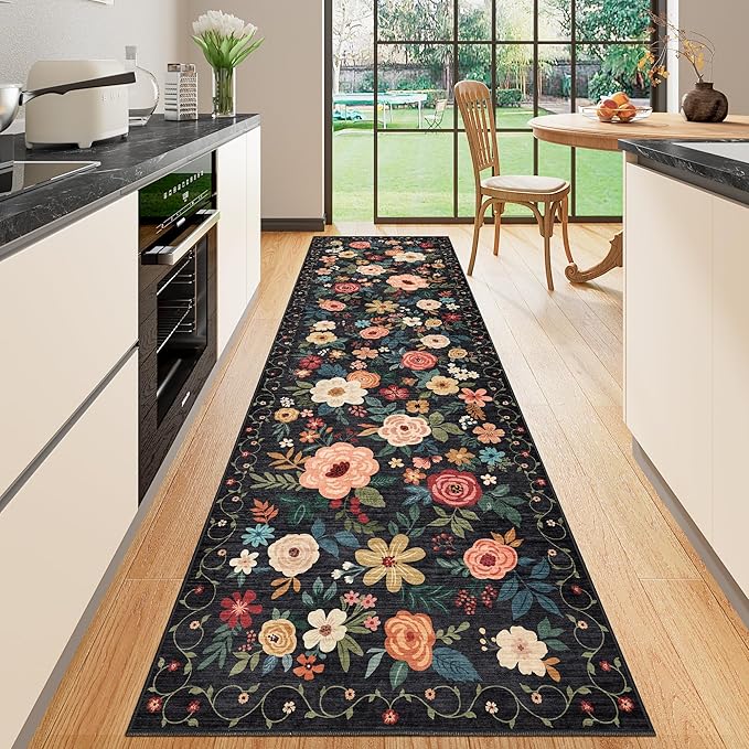 DUKINO 2x12 Washable Runner Rug, Non Slip Long Kitchen Runner Rug, Low Pile - Image 8