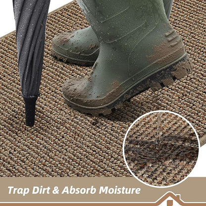 BEQHAUSE Dirt Trapper Door Mat 36" x 60", Non-Slip Washable Doormats, Low - Image 3