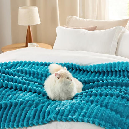 Bedsure Soft Throw Blanket for Couch Decor Gifts Teal 50"x60" | Birthday Gifts - Image 5