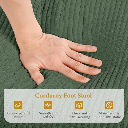 Vesgantti Large Ottoman for Modular Sofa, 29.5" Corduroy Pouf Ottoman - Image 3