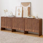 FurSch Fluted Sideboard Buffet Cabinet Set of 3, Mid Century Modern Storage by FurSchFurniture