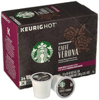 Starbucks K-Cup Coffee Pods—Dark Roast Coffee—Caffè Verona for Keurig Brewers—100% Arabica—4 boxes (96 pods total)