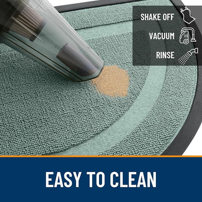 OLANLY Half Circle Front Door Mat Outside 47x23 All-Season Rubber Doormat | - Image 5