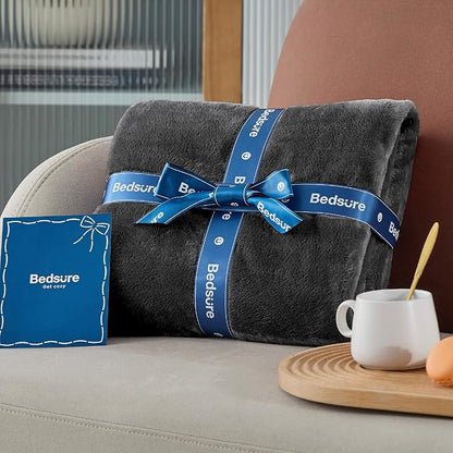 Bedsure GentleSoft Fleece Blanket California King Size Charcoal - Image 7