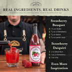 Liquid Alchemist Strawberry Syrup for Drinks - Real Ingredients Make our Strawberry Puree for Drinks a Perfect Margarita Mix - Our Flavored Syrup is Gluten & Dairy Free (12 oz)