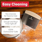 Brod & Taylor Bench Knife with 1" Markings and Non-Slip Rubber Handle, Dough Cutter for Home-Kitchen Baking (6" x 5.25" Surface), 100% Dishwasher Safe
