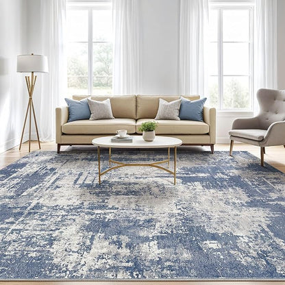LOONGRUG 9x12 Area Rug Washable Large Neutral Modern Living Room Rugs | - Image 5