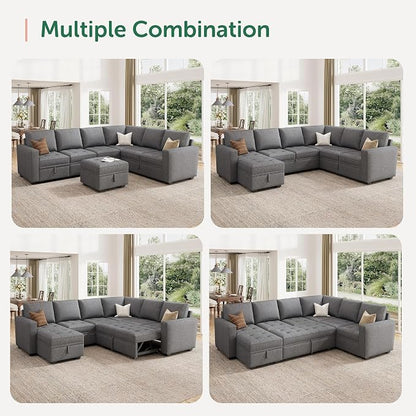 HONBAY Modular Sectional Sleeper Sofa - Image 4