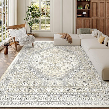 5x7 Area Rugs for Living Room, Large Washable Rug, Dining Room, Low Pile - Image 4