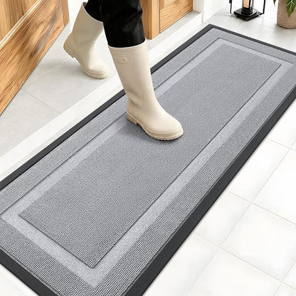 OLANLY Front Door Mat Outside 47x17, All-Season Heavy-Duty Rubber Doormat | by OLANLY