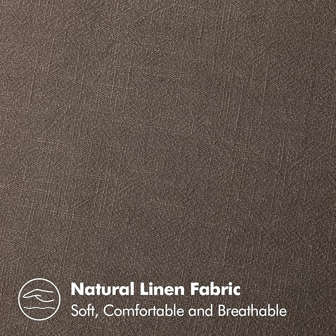 MIULEE Decorative Linen Pillow Covers 20x20 Inch Coffee | Boho Farmhouse​ ​Fall - Image 3