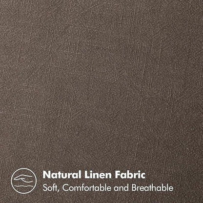 MIULEE Decorative Linen Pillow Covers 20x20 Inch Coffee | Boho Farmhouse​ ​Fall - Image 3