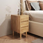 Nightstand with 3 Drawers Narrow Night Stand Solid Wood Bedside Table Mid by IUNVR