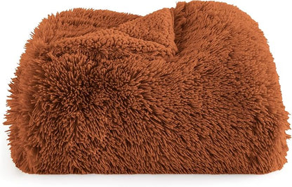 Bedsure GentleSoft Fuzzy Sherpa Faux Fur Twin Blanket Burnt Orange Cozy Gifts - Image 7