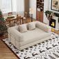 4-in-1 Foldable Sofa Bed Teddy Fabric Foam-Filled Compressed Couch, Beds Queen by BSHOMGI