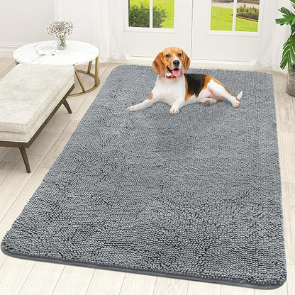 OLANLY Dog Door Mat for Muddy Paws 70x46, Super Absorbent Chenille Mud Mat | by OLANLY