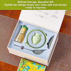 BeSoothe Matcha Whisk Set - Premium Matcha Set 7 Pcs - Ceremony Matcha Powder Kit - Matcha Tea Set for Making Latte - Matcha Whisk Set and Bowl with Scoop&Sifter, Ceramic Bowl - Gift for Matcha Lovers