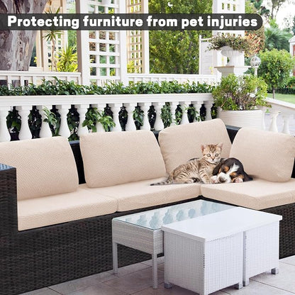 8Pcs Outdoor Cushion Covers, Elastic Patio Cushion Covers | Washable, - Image 3