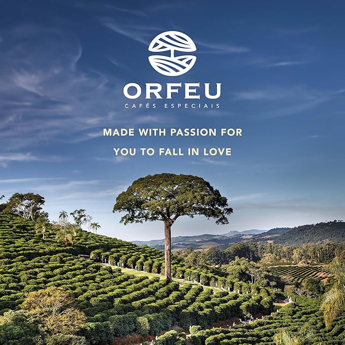 ORFEU - Special Coffee Intense - Drip Sachet - 100% Arabica Coffee, Dark Roast, Aroma of Toasted Caramel & Fruit Jam, Low Acidity, Made In Brazil, Velvety Body - 10 Units, 100g (Pack of 2)