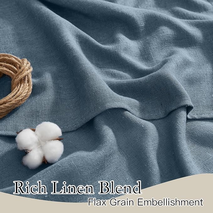 RYB HOME Linen Semi Sheer Curtains - Image 3