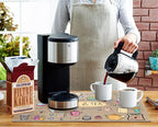Drip Tray for Coffee Maker,Coffee Pot Mat for Countertops,Coffee Dish Drying Mat for Kitchen Counter Decor,Absorbent Reversible Microfiber Dish Drying Pad Dish Cafe Drainer Rack,pet Water Bowl Mats