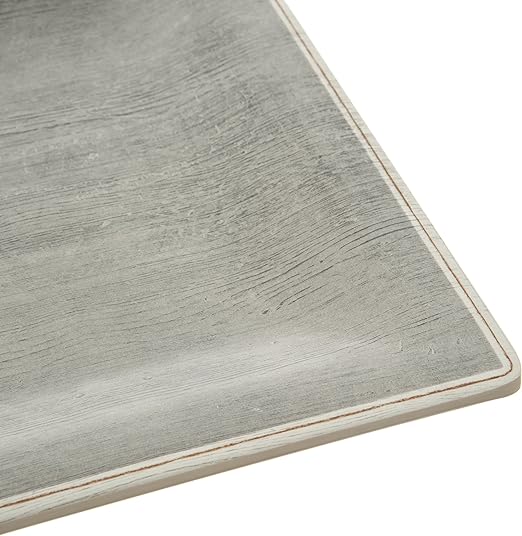 Carlisle FoodService Products Grove Reusable Plastic Plate Square Plate with Rim for Home and Restaurant, Melamine, 8.5 Inches, Smoke