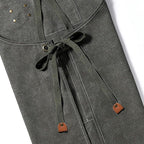 AFUN Chef Aprons for Men Women with Large Pockets, Cotton Canvas Cross Back Heavy Duty Adjustable Work Apron, Size M to XXL(Grey)