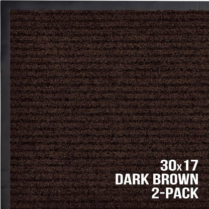 Front Door Mat, Indoor Outdoor Welcome Entryway Doormat, 30x17 Dark Brown | - Image 7