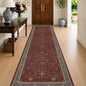Burgundy 3x10 Long Runner Rug for Hallway by HazoHaus