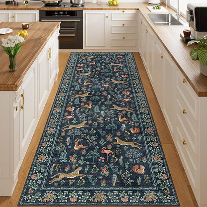 DUKINO 3x8 Runner Rug, Animal Washable Runner Rug - Image 6