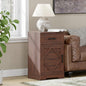 WAMPAT 32" H End Table for Living Room, Rustic Nightstand by WAMPAT
