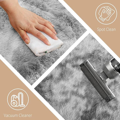 9x12 Area Rug Fluffy Shaggy Ultra Soft Faux Fur Non-Slip Machine Washable Carpet - Image 7