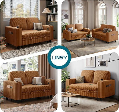 LINSY HOME Sectional Sleeper Sofa Pull Out Couches - Image 5