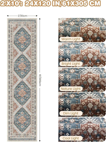 Runner Rug 2x10, Washable Rugs for Entryway Rug, Bathroom Bedroom - Image 2