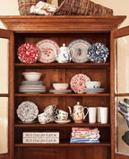 11-Piece Blue & White Collectible Chicken Floral Pattern Tea Set with Giftbox