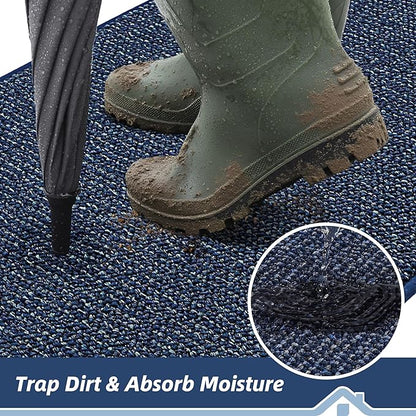 BEQHAUSE Dirt Trapper Door Mat 24" x 60", Non-Slip Washable Doormats, Low - Image 3