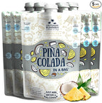 Lt. Blender's Pina Colada in a Bag – Pina Colada Drink Mix - Each Bag Makes 1/2 Gallon of Slushie Pina Coladas – Cocktail Mix - Make a Cocktail, Wine Slushie or Mocktail - (Pack of 5)