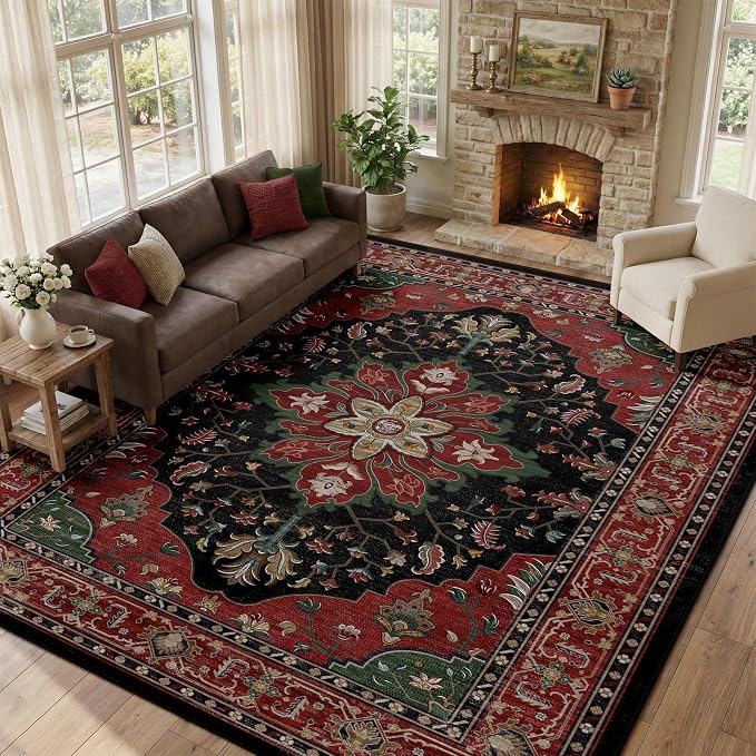 RELEANY Washable Area Rug, Large 10'x12', Water Repellent, Pet Friendly - Image 2