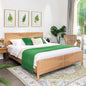 Yechen Hand-Woven PE Rattan King Bed Frame by Yechen