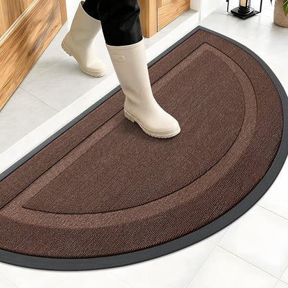 OLANLY Half Circle Front Door Mat Outside 47x23 All-Season Rubber Doormat | by OLANLY