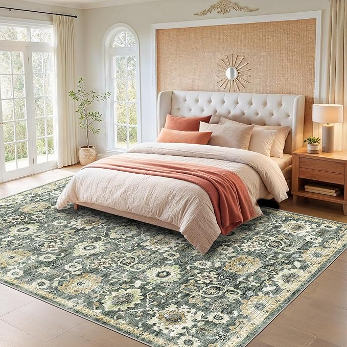 AMADA HOMEFURNISHING 5x7 Area Rugs, Washable Living Room Rug Low-Profile - Image 9