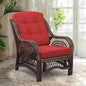 Malibu Lounge Living Accent Armchair Natural Rattan Wicker Handmade Design by Wickerix