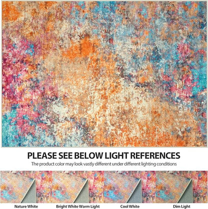 Aelenmu 10x14 Area Rugs for Living Room Washable Dining Room Colorful | Modern - Image 6