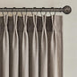 Topfinel Dark Flax Pinch Pleated Linen Curtains 120 Inch Length 2 Panels by Topfinel